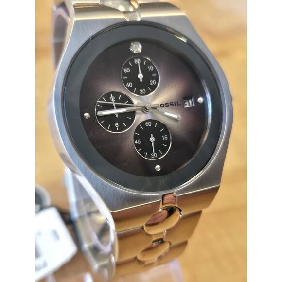 NWT Fossil Arkitect FS2919 Diamond Accent Stainless Steel Chronograph. Tin. NEW - Picture 8 of 13